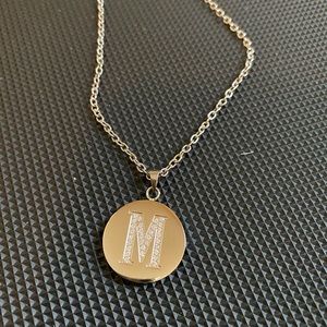 Swarovski element pave necklace M